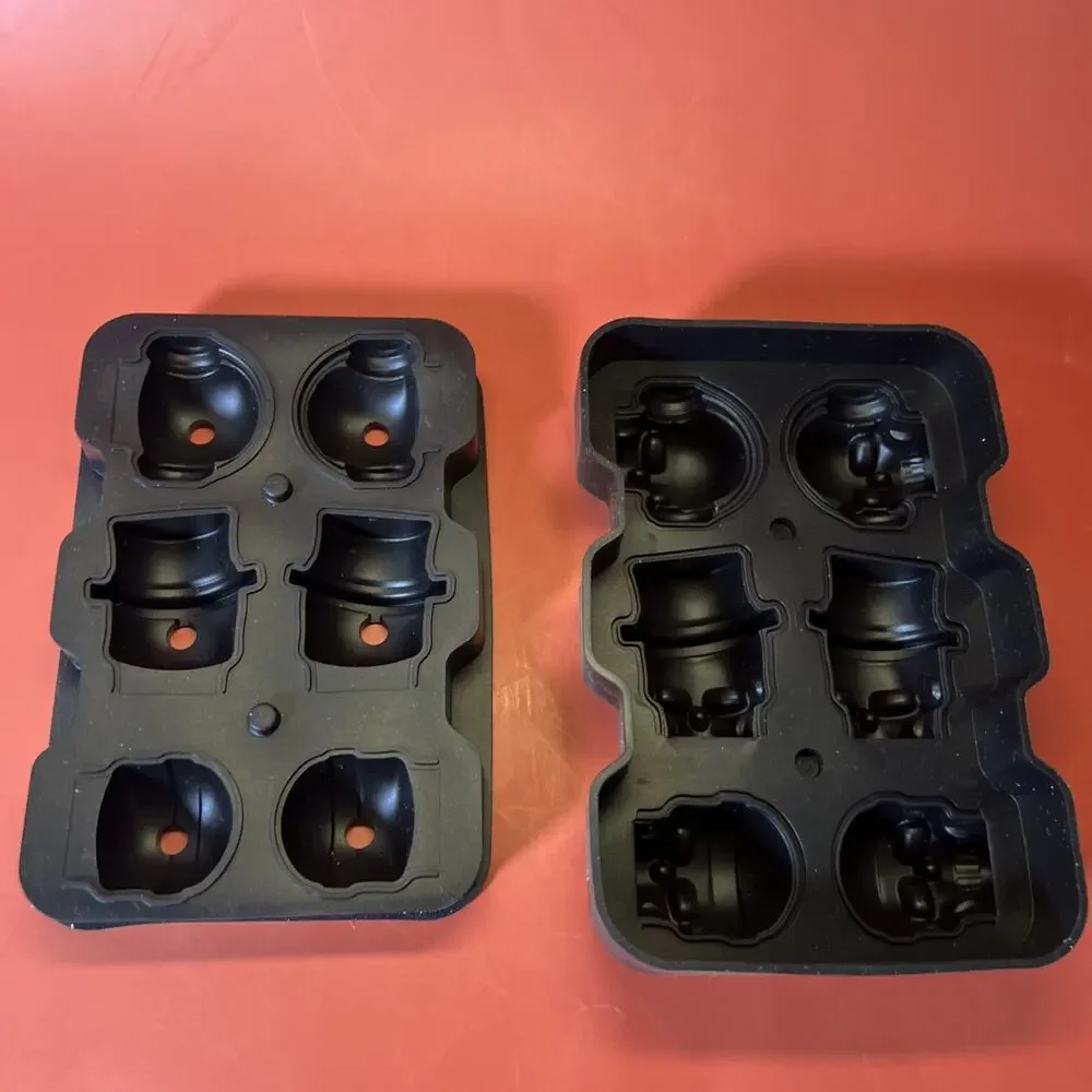 Skull Silicone Ice Molds • Med/Lrg Cavities • Food‑Grade • Set of 2